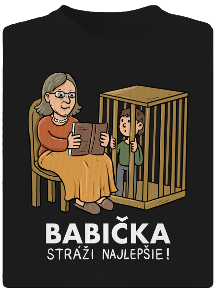 Babička stráži najlepšie pánske športové tričko Black