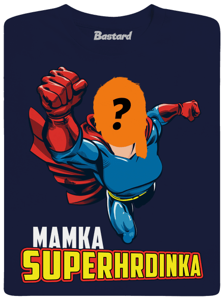 Mamka superhrdinka detské tričko Navy