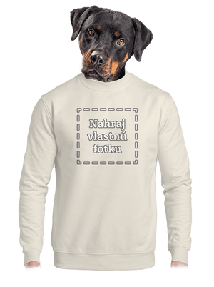 Vlastná potlač unisex mikina bez kapucne Off White