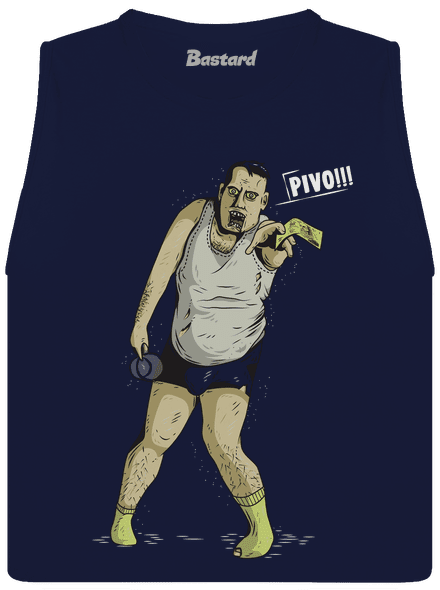 Beer zombie dámske tielko voľné Navy