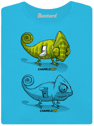 Zapnuté vypnuté dámske tričko s lemom Blue Atol