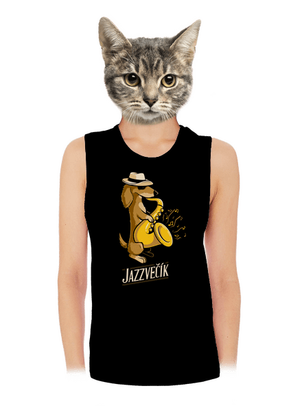 Jazzvečík dámske tielko voľné Black