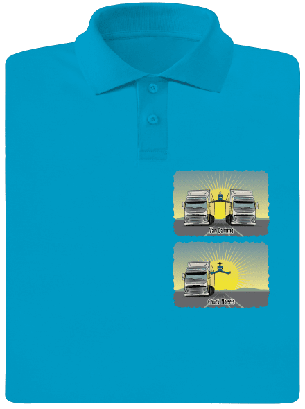 Chuck & Truck pánska polokošeľa Blue Atol