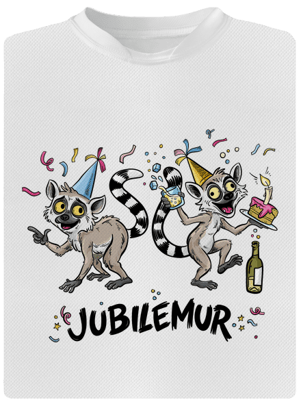 Jubilemur detské športové tričko White