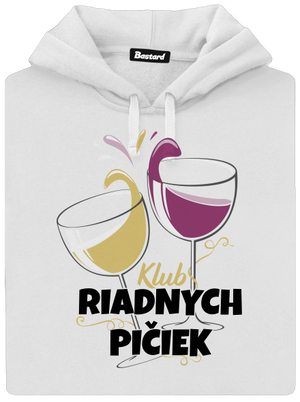 Klub riadnych pičiek dámska mikina klokanka White