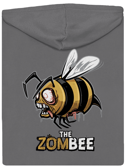ZomBee - žltá dámska mikina na zips Steel Gray