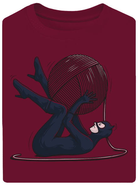 Catwoman unisex tričko oversized Garnet