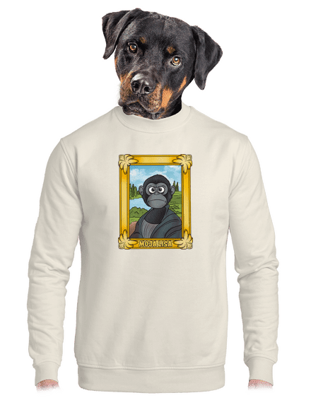 Moja Lisa unisex mikina bez kapucne Off White
