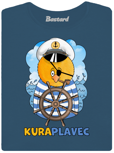 Kuraplavec dámske tričko prémium Petrol Blue