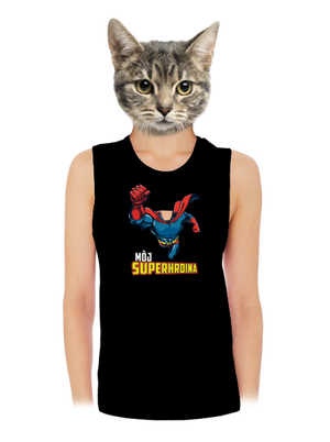 Môj superhrdina dámske tielko voľné Black