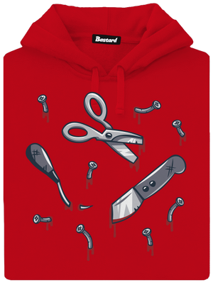 Halloween náradie pánska mikina klokanka Red