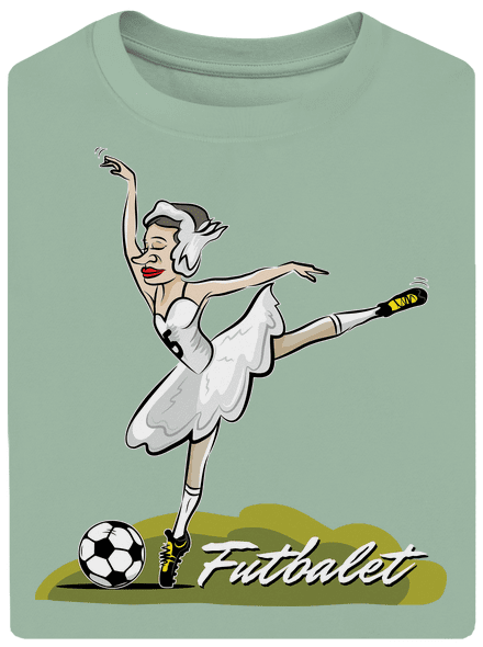 Futbalet unisex tričko oversized Sage