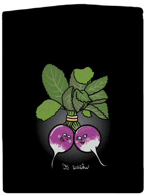 Reďkovky vo zväzku pánska mikina na zips Black