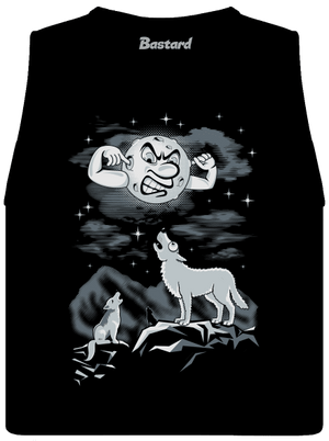 Vlčia ária dámske tielko voľné Black