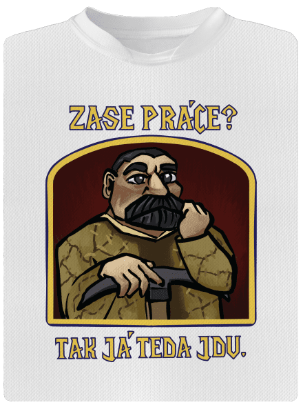 Zase práce? pánske športové tričko White