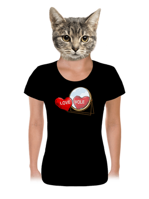 Love vole dámske tričko Black