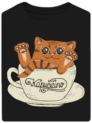 Kapučičíno unisex tričko oversized Black