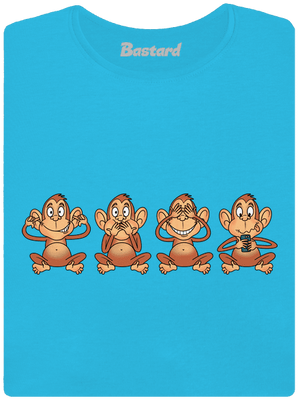 Opička s mobilom dámske tričko s lemom Blue Atol