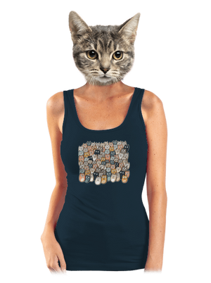 Nájdi čerta dámske tielko klasické Navy