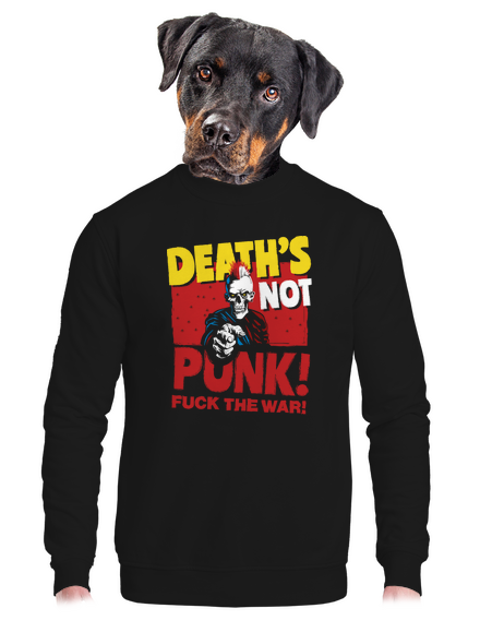 Death's not punk unisex mikina bez kapucne Black