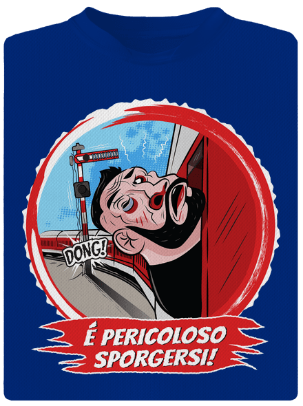 É pericoloso sporgersi pánske športové tričko Royal Blue Mal