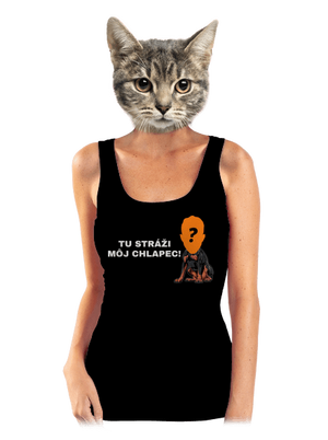 Tu strážim ja dámske tielko klasické Black