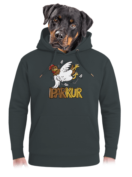 Parkur unisex mikina premium Charcoal
