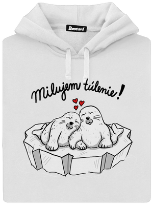 Milujem túlenie dámska mikina klokanka White