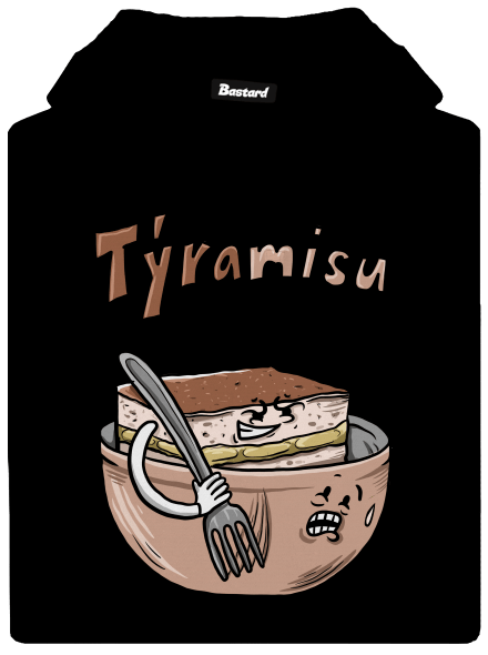 Týramisu pánska mikina klokanka Black