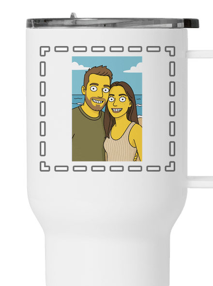 Simpsonovi z vlastnej fotky termohrnček White