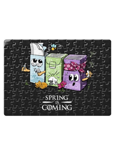 Spring is coming puzzle White