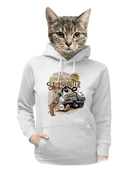 Shithunter dámska mikina klokanka White