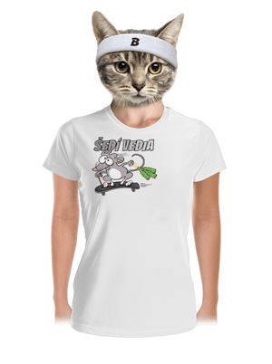 Šedí vedia - myšiak dámske športové tričko White