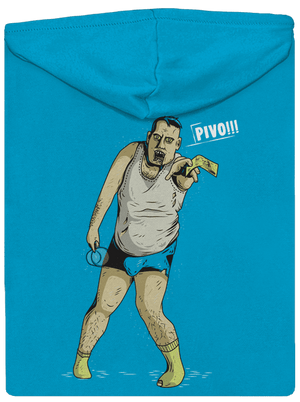 Beer zombie dámska mikina na zips Blue Atol