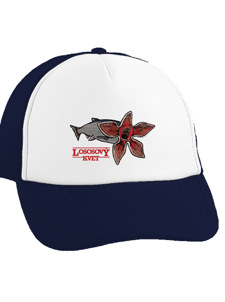 Lososový kvet šiltovka truckerka French Navy cap