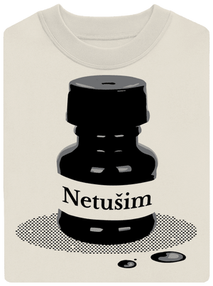 Netušim unisex mikina bez kapucne Off White