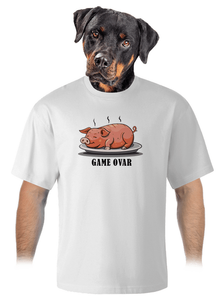 Game ovar unisex tričko oversized White