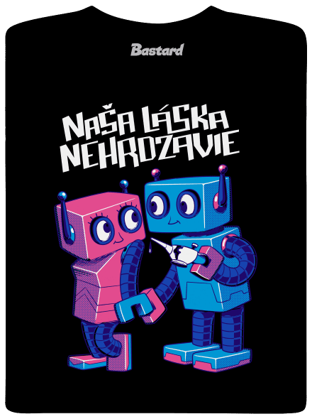 Roboti detské tričko Black