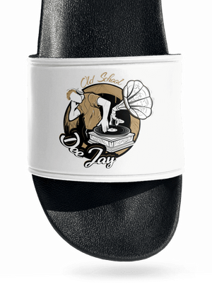 Old school DJ šľapky White