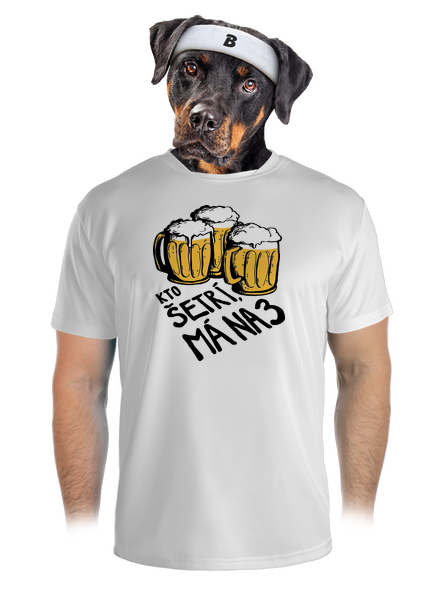 Kto šetrí, má na tri pánske športové tričko White