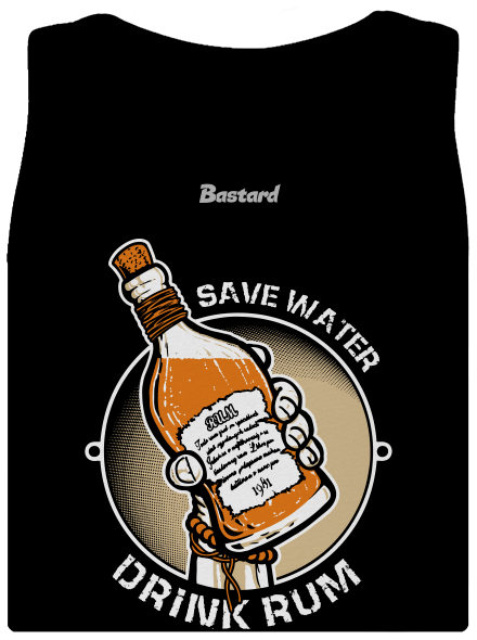 Save water dámske tielko klasické Black