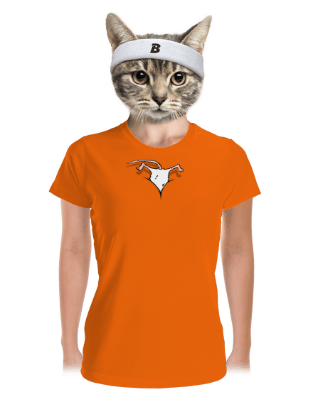 Myš vo výstrihu dámske športové tričko Neon Orange
