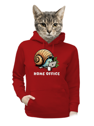 Slimákov home office dámska mikina klokanka Red Mal