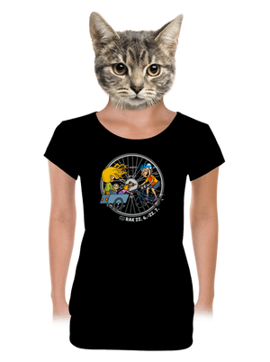 Cyklistický horoskop: Rak dámske tričko s lemom Black