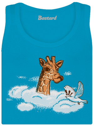 Žirafa v oblakoch dámske tielko klasické Blue Atol