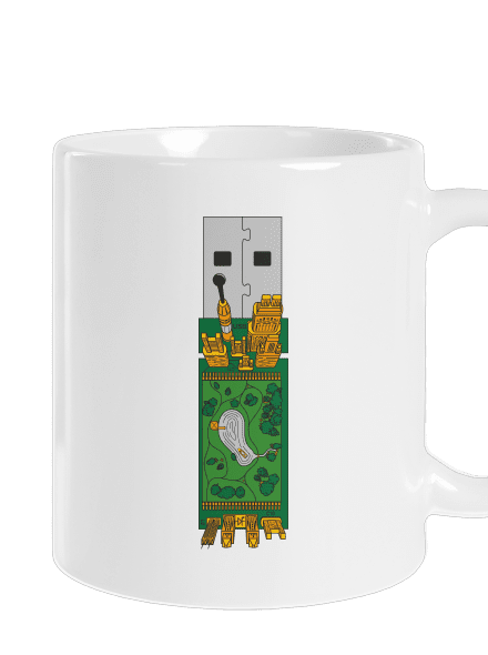 USB city klasický hrnček White