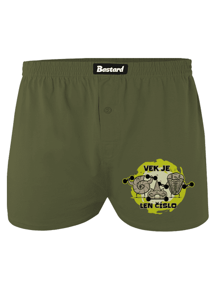 Vek je len číslo pánske trenky Khaki