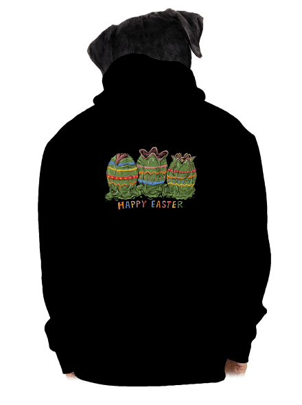 Happy Easter pánska mikina na zips Black