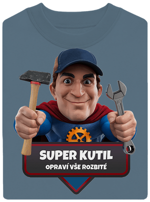 Super otec unisex mikina bez kapucne Nordic Blue