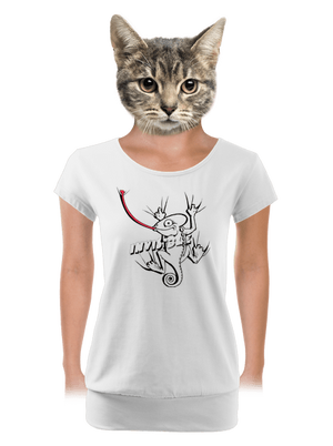 Invisible chameleon dámske tričko s lemom White